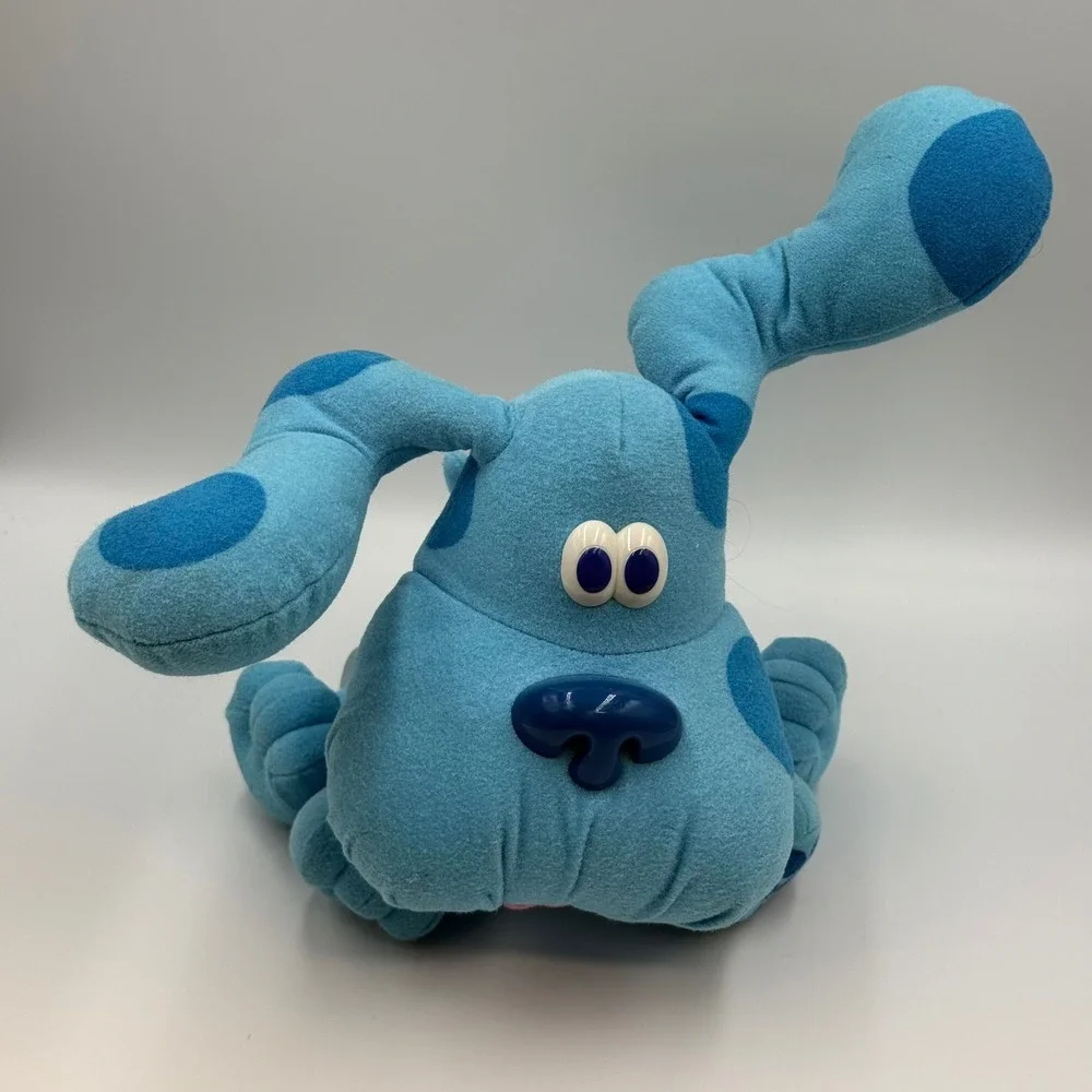 Vintage 1997 Tyco Blues Clues Pose A Blue‎ Plush Dog Posable Ears 39955 8 Inch